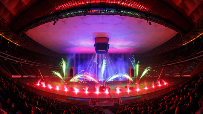 Wassershow AQUANARIO 2014 Commerzbank-Arena Frankfurt
