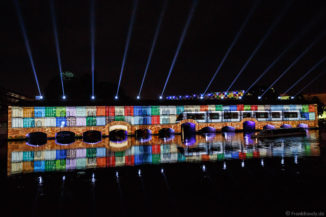 Großartige Lichtspiele am Wasser beim Sommerfestival 2014 in Straßburg