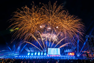 Feuerwerk beim Tag der Deutschen Einheit 2017 Mainz