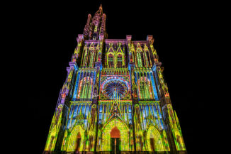 Lichtshow PAUSE am Straßburger Münster