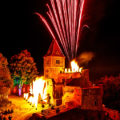 Flammenshow Burg Frankenstein