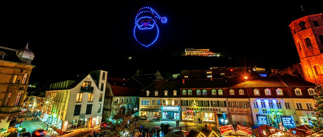 Drohnenshow eröffnet den 50. Homburger Nikolausmarkt