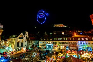 Drohnenshow eröffnet den 50. Homburger Nikolausmarkt