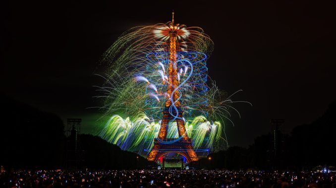 Eiffel Tower Fireworks Drone Show Paris 2026