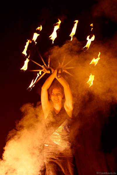 Feuershow und Illumination von Sam & more für eine Firmenfeier