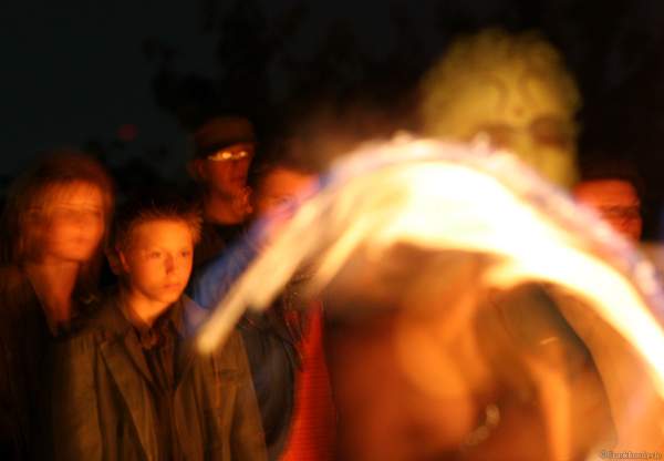 Feuershow mit den firedancer bei der Extraschicht 2007