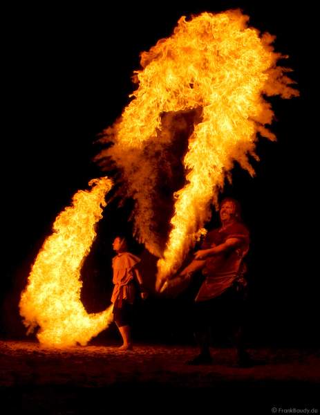 Feuer- und Pyroshow am 20. Juli 2007 in der Arena bei der Kaltenberger Gauklernacht