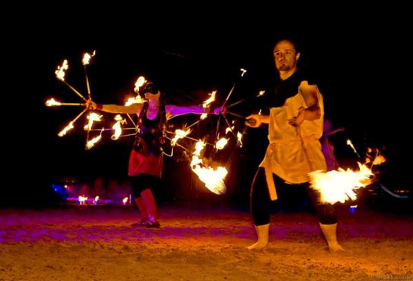 Feuer- und Pyroshow am 20. Juli 2007 in der Arena bei der Kaltenberger Gauklernacht