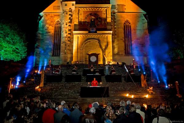 Feuer- und japanische Trommelshow bei der Kunstnacht 2007 in Schwäbisch Hall