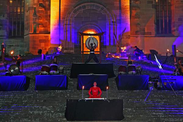Feuer- und japanische Trommelshow bei der Kunstnacht 2007 in Schwäbisch Hall