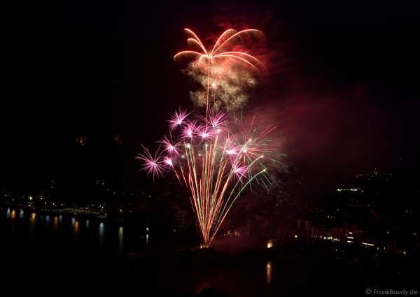 Feuerwerk bei Schlossbeleuchtung Heidelberg 2008