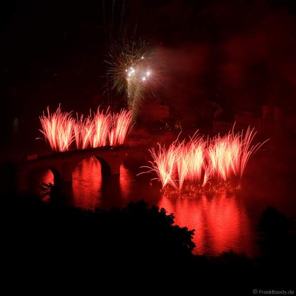 Feuerwerk bei Schlossbeleuchtung Heidelberg 2008