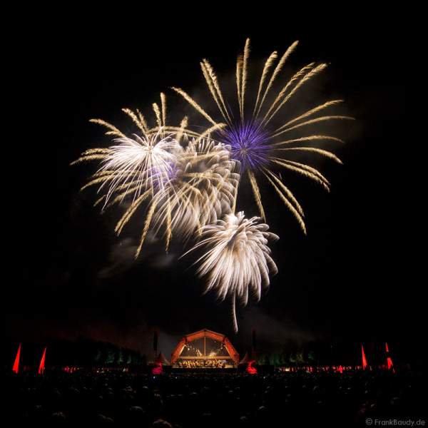 Feuerwerk bei Schloss in Flammen 2008 beim Mannheimer Mozartsommer in Schwetzingen