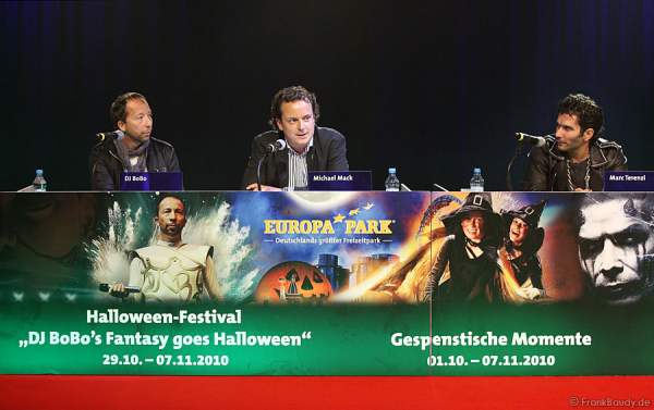 Halloween Presskonferenz im Europapark mit den Künstlern Mark Terenzi und DJ Bobo