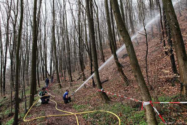 Der Aufbau des Feuerwerks im Wald des VCO für die Sonnwendfeier in Oensingen 2012