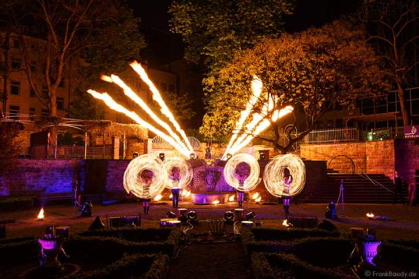 Feuershow Metamorphosis of Lights in Frankfurt zur Luminale 2012