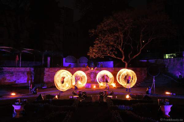 Feuershow Metamorphosis of Lights in Frankfurt zur Luminale 2012