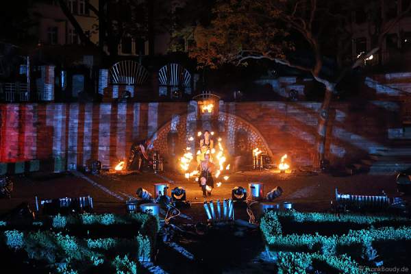 Feuershow Metamorphosis of Lights in Frankfurt zur Luminale 2012