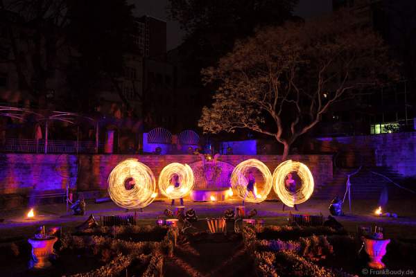 Feuershow Metamorphosis of Lights in Frankfurt zur Luminale 2012