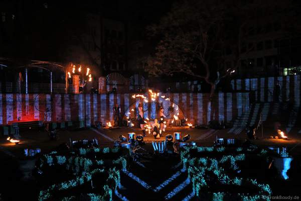 Feuershow Metamorphosis of Lights in Frankfurt zur Luminale 2012