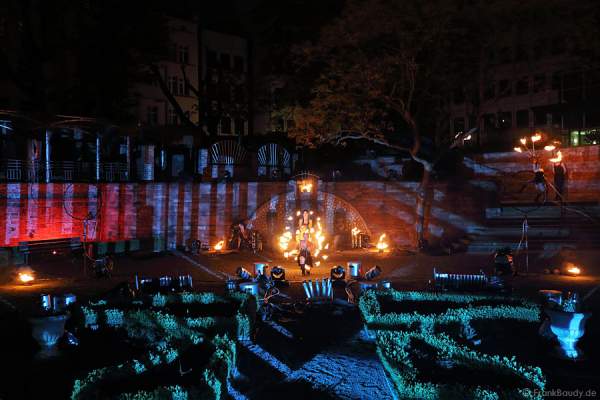 Feuershow Metamorphosis of Lights in Frankfurt zur Luminale 2012