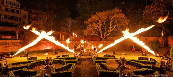 Feuershow Metamorphosis of Lights in Frankfurt zur Luminale 2012