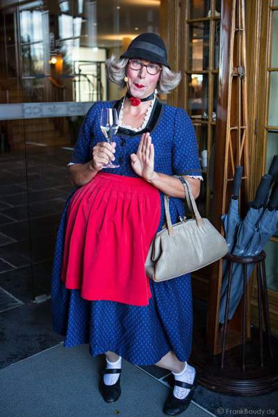 Hansy Vogt alias Frau Wäber  bei der Eröffnung des neuen 4-Sterne Superior Hotels Bell Rock im Europa-Park am 12. Juli 2012