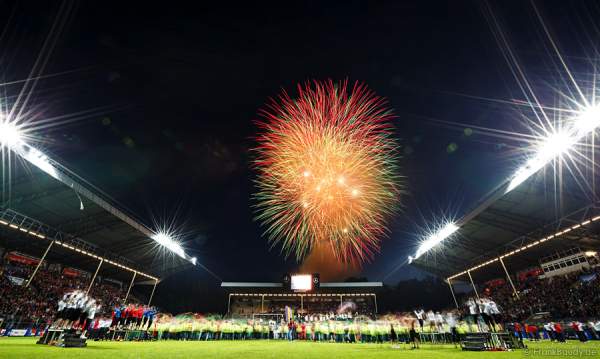 Feuerwerk beim Finale der Stadiongala Turnfest 2013 Mannheim