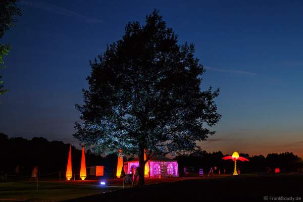 Leuchtende Skulpturen beim Sommerfest 2013 im Golf Club St. Leon-Rot