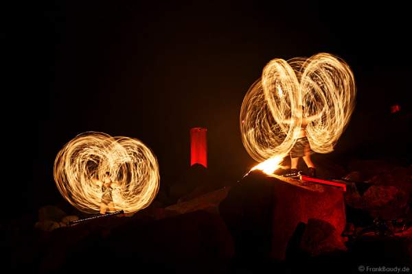 Feuershow von Project PQ bei Felsenmeer in Flammen 2013