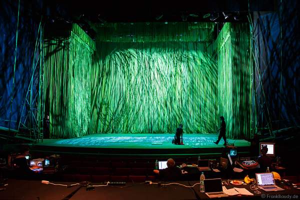 Der Saal des Stage Apollo Theater bei den Vorbereitungen zu dem Musical Tarzan in Stuttgart