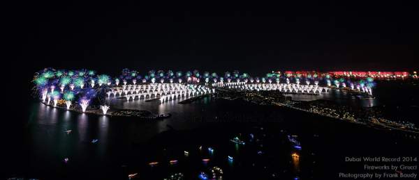 Dubai World Record 2014 Fireworks - Größtes Feuerwerk der Welt