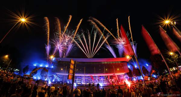 Imposantes Feuerwerk zum Abschied der Rhein-Main-Hallen