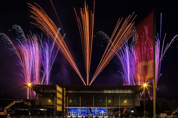 Imposantes Feuerwerk zum Abschied der Rhein-Main-Hallen
