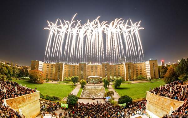 Feuerwerk zum 100-jährigen Jubiläum der Goethe-Universität