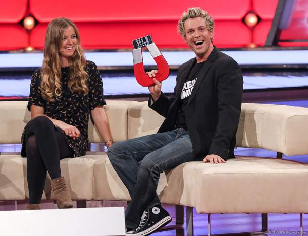 Nina Eichinger und Comedian Sascha Grammel bei Verstehen Sie Spaß? 2014 in Offenburg