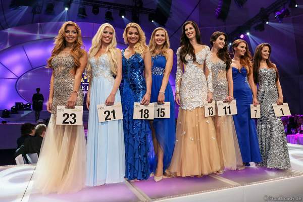 Die 8 Finalistinnen beim Miss Germany 2015 Finale
