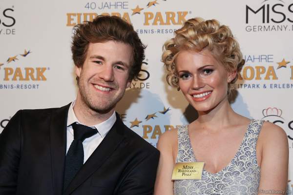 Luke Mockridge und Johanna Orthey, Miss Rheinland-Pfalz 2015, Backstage beim Miss Germany 2015 Finale