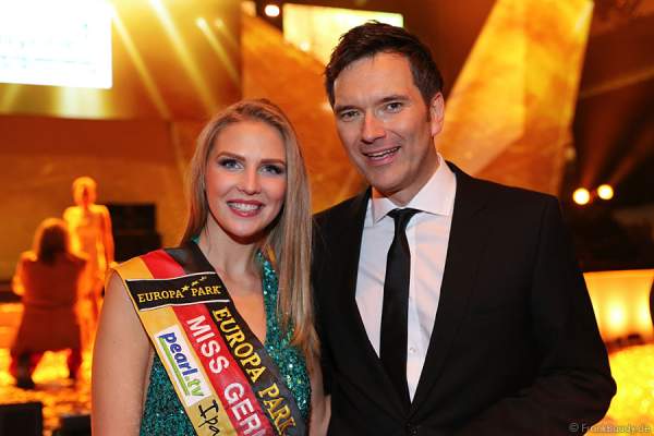 MISS Germany 2015 Olga Hoffmann und Ingo (Nikolaus Reinhard Werner) Nommsen beim PRG LEA - Live Entertainment Award 2015 (LEA Award)