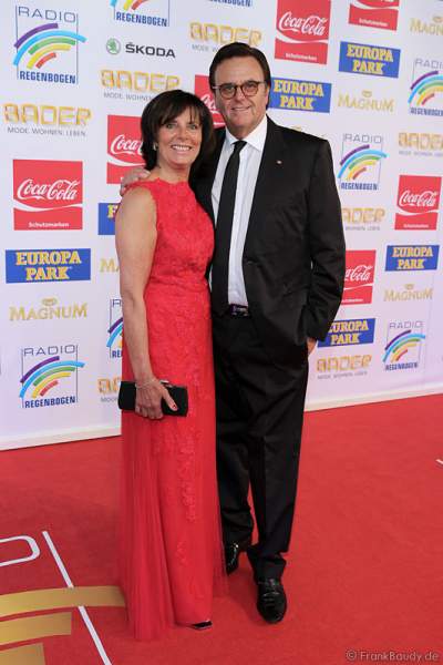 Roland Mack mit Ehefrau Marianne Mack beim Radio Regenbogen Award 2015