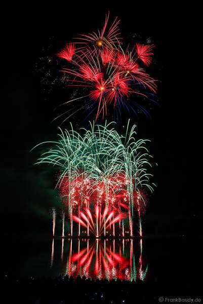 Feuerwerk in den Rheinauen bei Rhein in Flammen - Bonn 2015