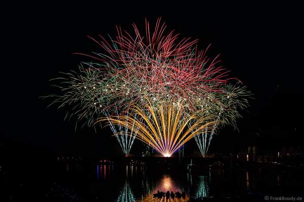 Feuerwerk bei der Heidelberger Schlossbeleuchtung 2015