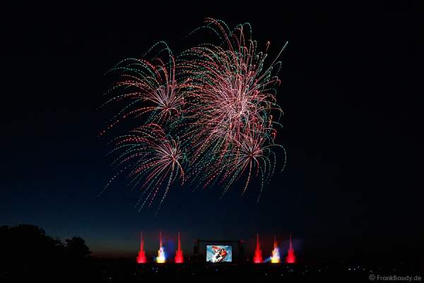 Wasserspiele, Feuerwerk bei Aquatique Show ALSACE - 70 Jahre Frieden - Art et Lumière, Furdenheim 2015