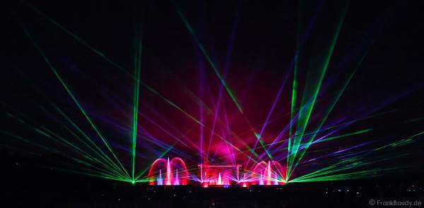 Wasserspiele und Laser bei Aquatique Show ALSACE - 70 Jahre Frieden - Art et Lumière, Furdenheim 2015