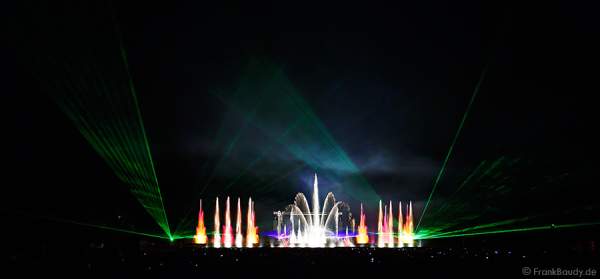 Wasserspiele und Laser bei Aquatique Show ALSACE - 70 Jahre Frieden - Art et Lumière, Furdenheim 2015