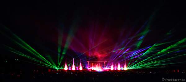 Wasserspiele und Laser bei Aquatique Show ALSACE - 70 Jahre Frieden - Art et Lumière, Furdenheim 2015