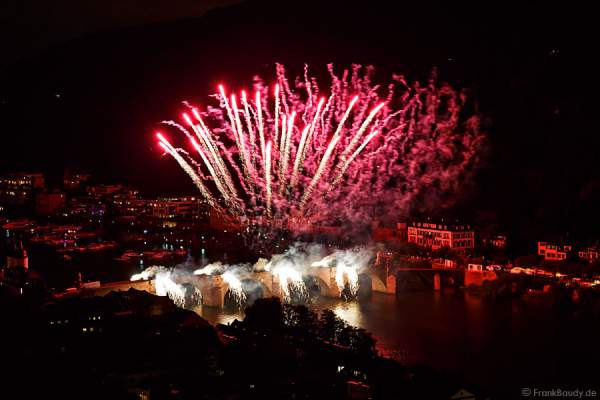 Feuerwerk bei der 3. Heidelberger Schlossbeleuchtung 2015