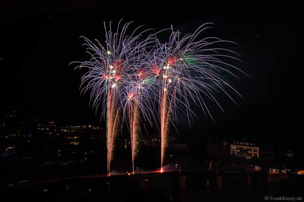 Feuerwerk bei der 3. Heidelberger Schlossbeleuchtung 2015