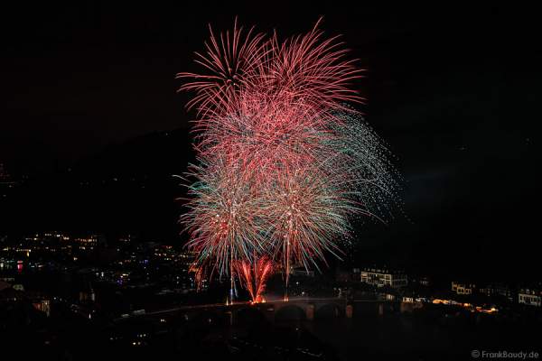 Feuerwerk bei der 3. Heidelberger Schlossbeleuchtung 2015