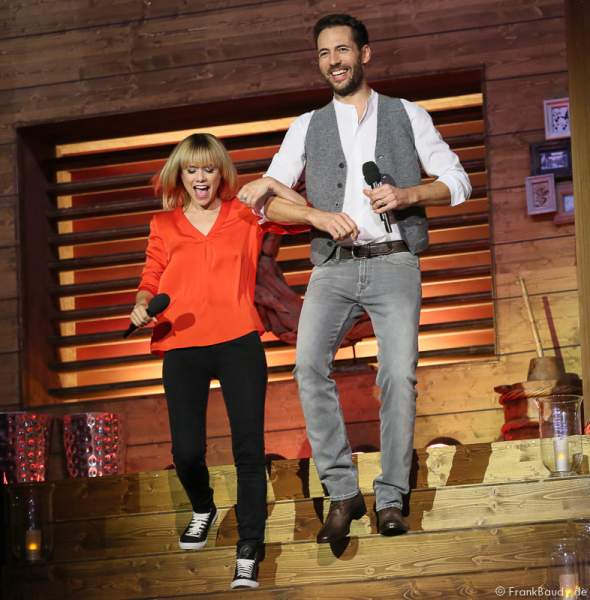 Francine Jordi und Alexander Mazza bei der Stadlshow 2015 in Offenburg